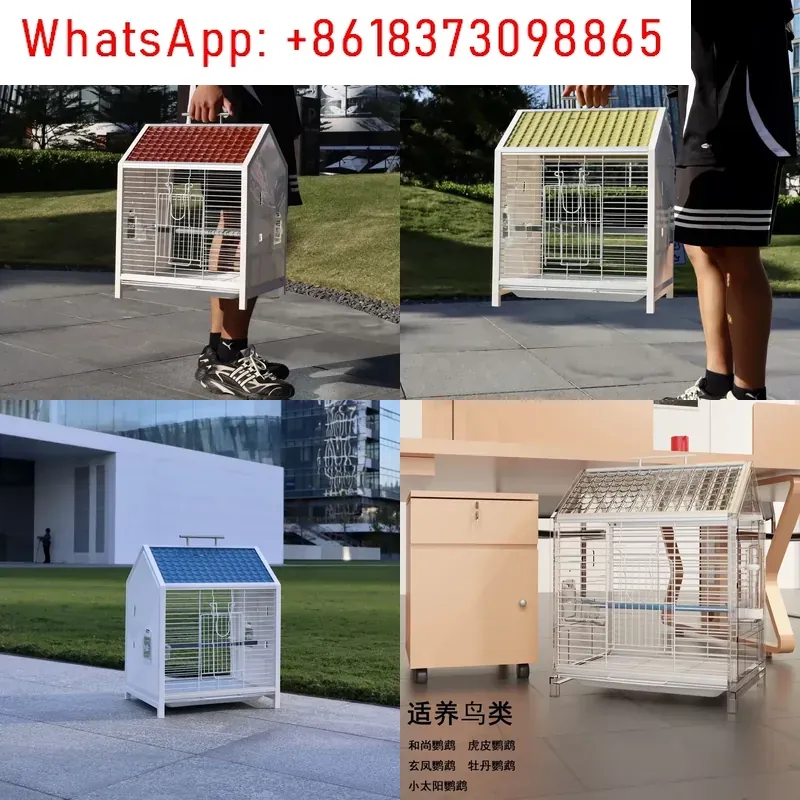 Bird Cage Parrot - 1pcs Splash-proof Horizontal Silk Bird Cage