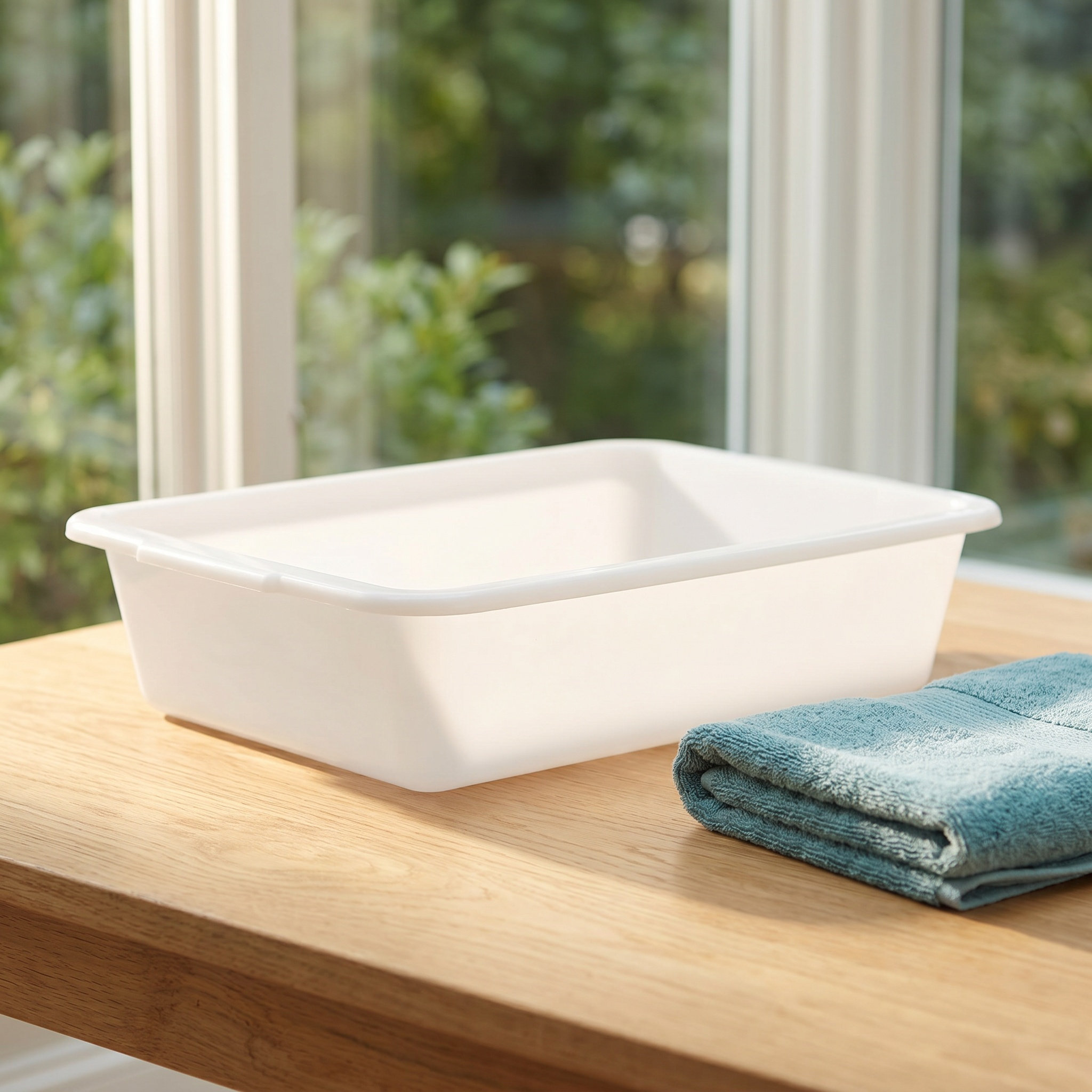 Bird Cage Parrot - Plastic Bird Bath 14x10 White Tray