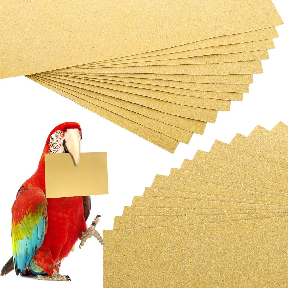 Bird Cage Parrot - 50 Pieces Gravel Liner Paper, 11