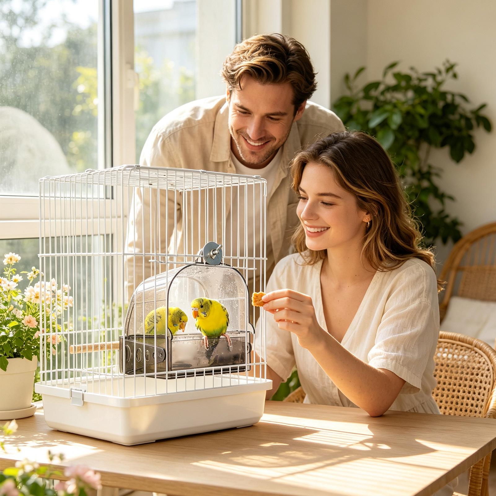 Bird Bath For Cage Detachable  - Bird Cage Parrot recension och pris